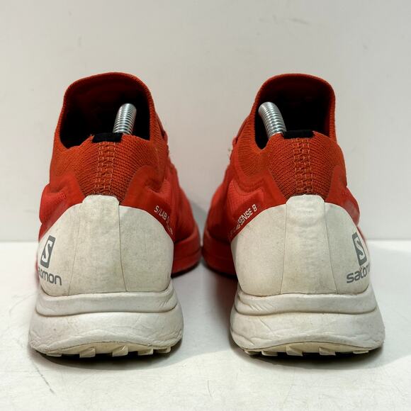 GOOD Salomon S/LAB ULTRA 3 Trail Running Shoe Red / White Unisex W 11 / M 10 - Picture 6 of 12